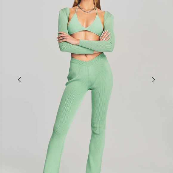 BRAND NEW - Retrofete ribbed green pants - Picture 2 of 3